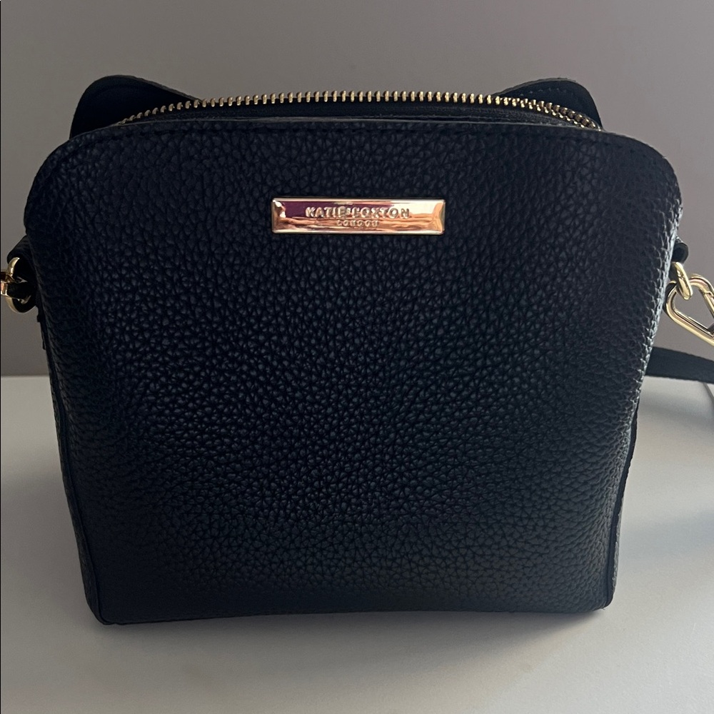 Black Pebbled Crossbody Bag